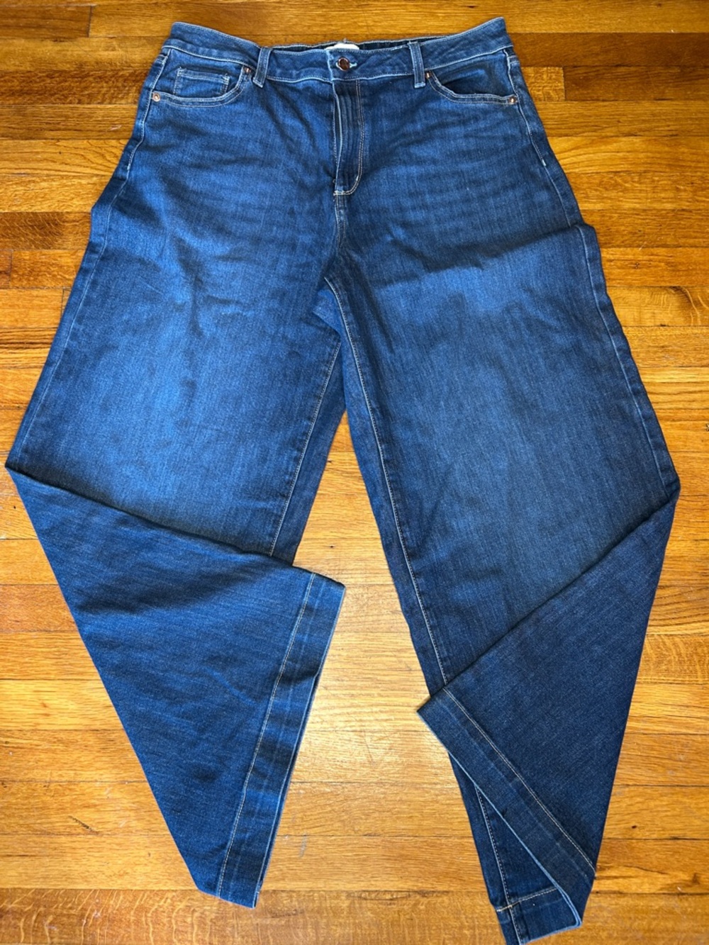 Sonoma Dark Blue Wide-Leg High-Rise Jeans
